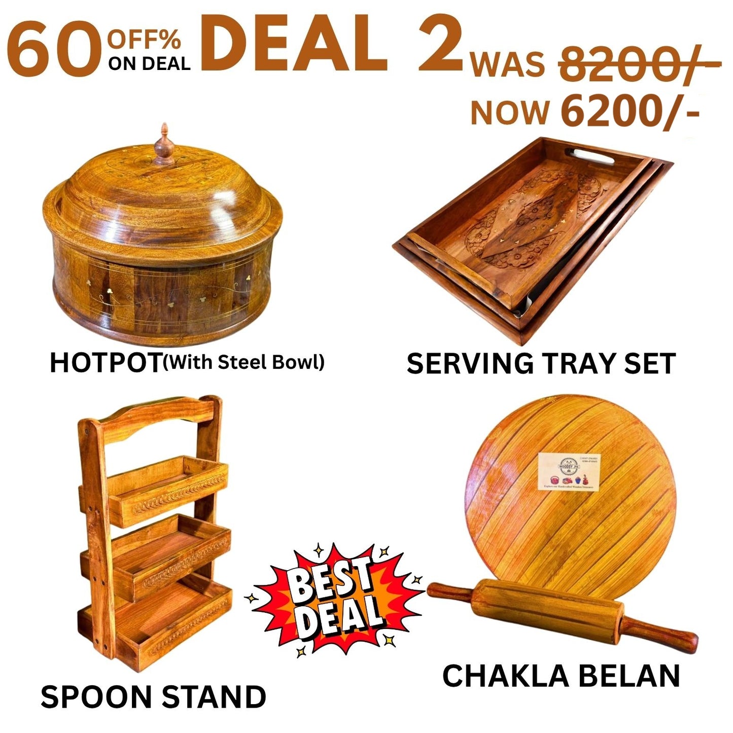 Premium Kitchen Deal Set, Pack of 4