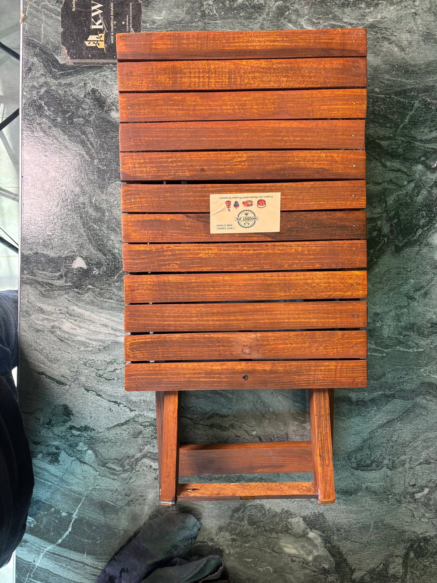 Handcrafted Sheesham Wood Table – Solid Wood Premium Finish | 12" x 18" | 21" Height