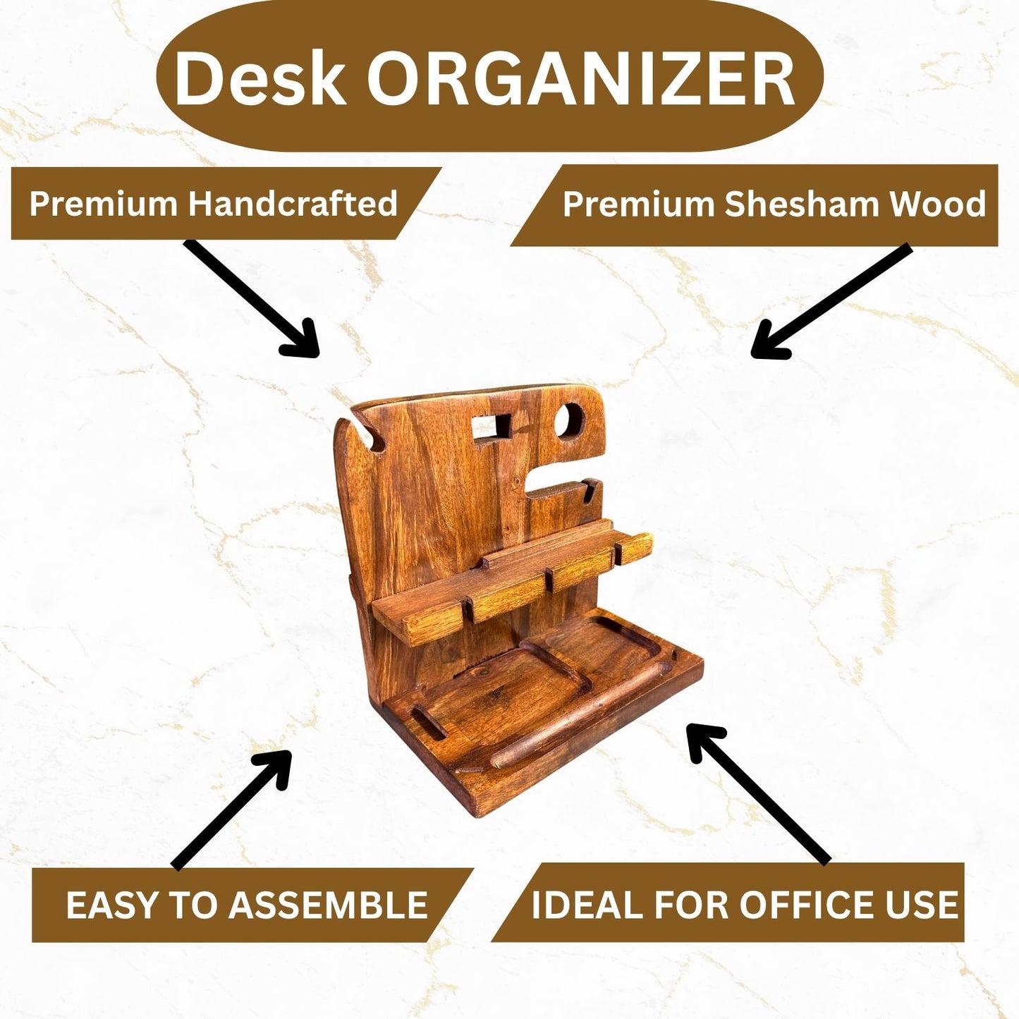 Wooden Personalized Desk organizer for Cell Phone, Tablet, Wallet, Gadgets, Watch, Keys, Accessories, Desk Organizer, Gifts for Men