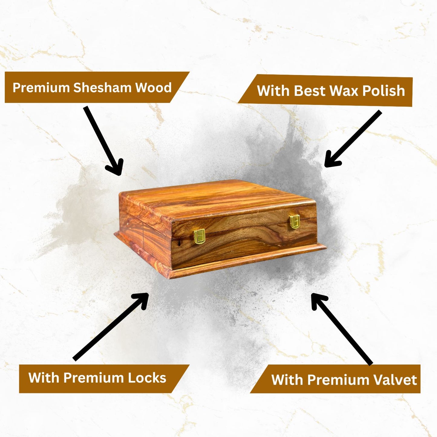 Luxury Handmade Wooden Watch Box – 15 Slot Organizer with Solid Wooden Lid
