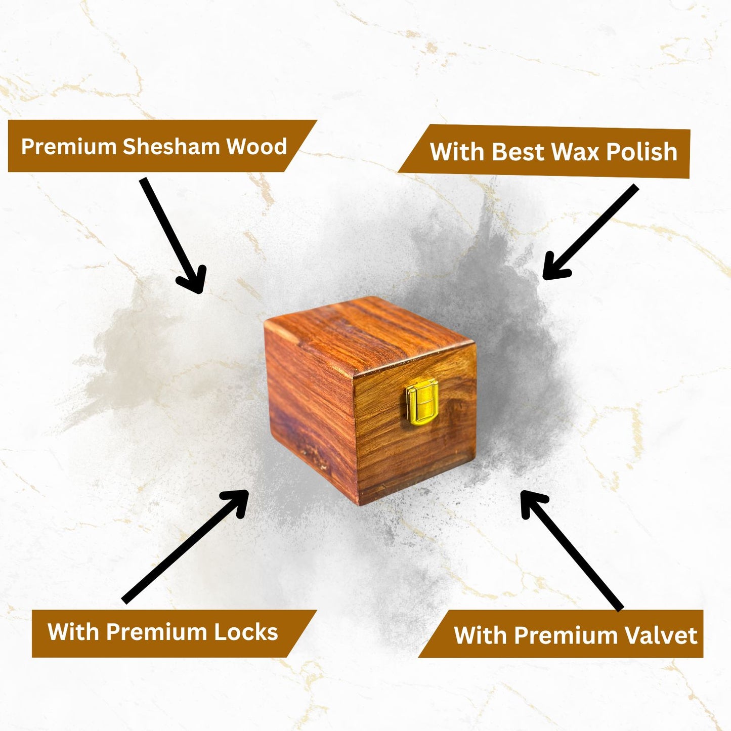 Classic Sheesham Wood Watch Box – Single Slot with Solid Wooden Lid