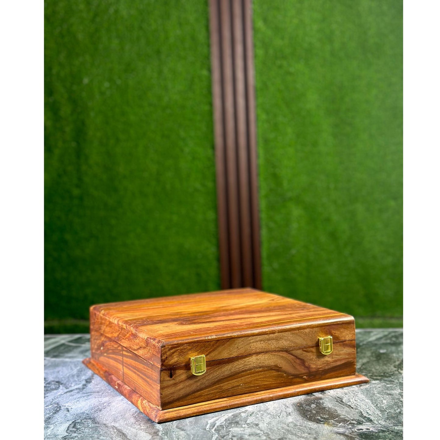 Luxury Handmade Wooden Watch Box – 15 Slot Organizer with Solid Wooden Lid