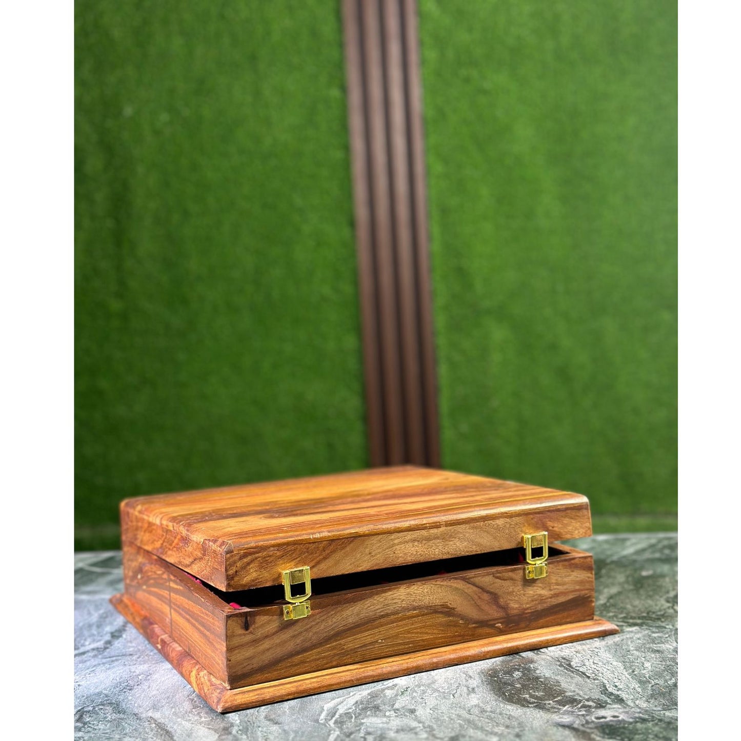 Luxury Handmade Wooden Watch Box – 15 Slot Organizer with Solid Wooden Lid
