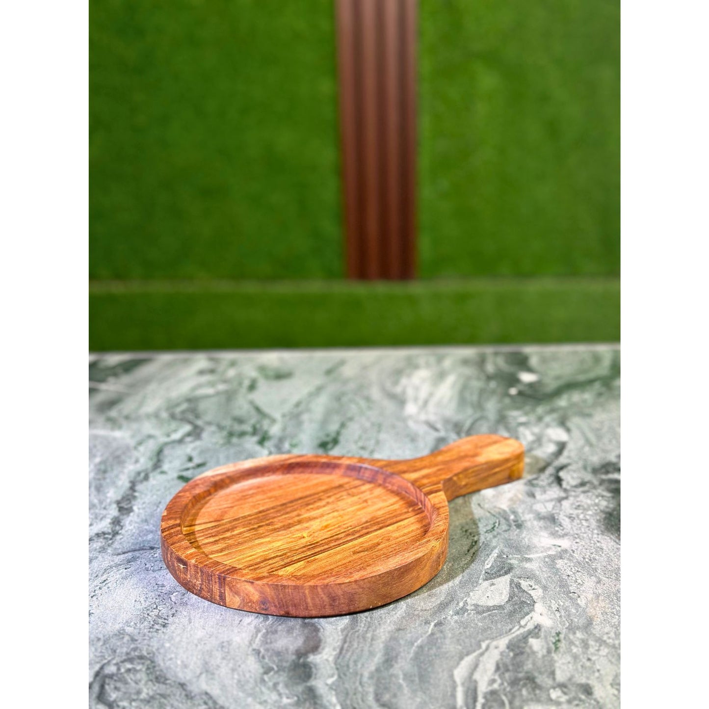 Wooden Pizza Pan – Round Serving & Cutting Board for Pizza, Cheese, and Snacks