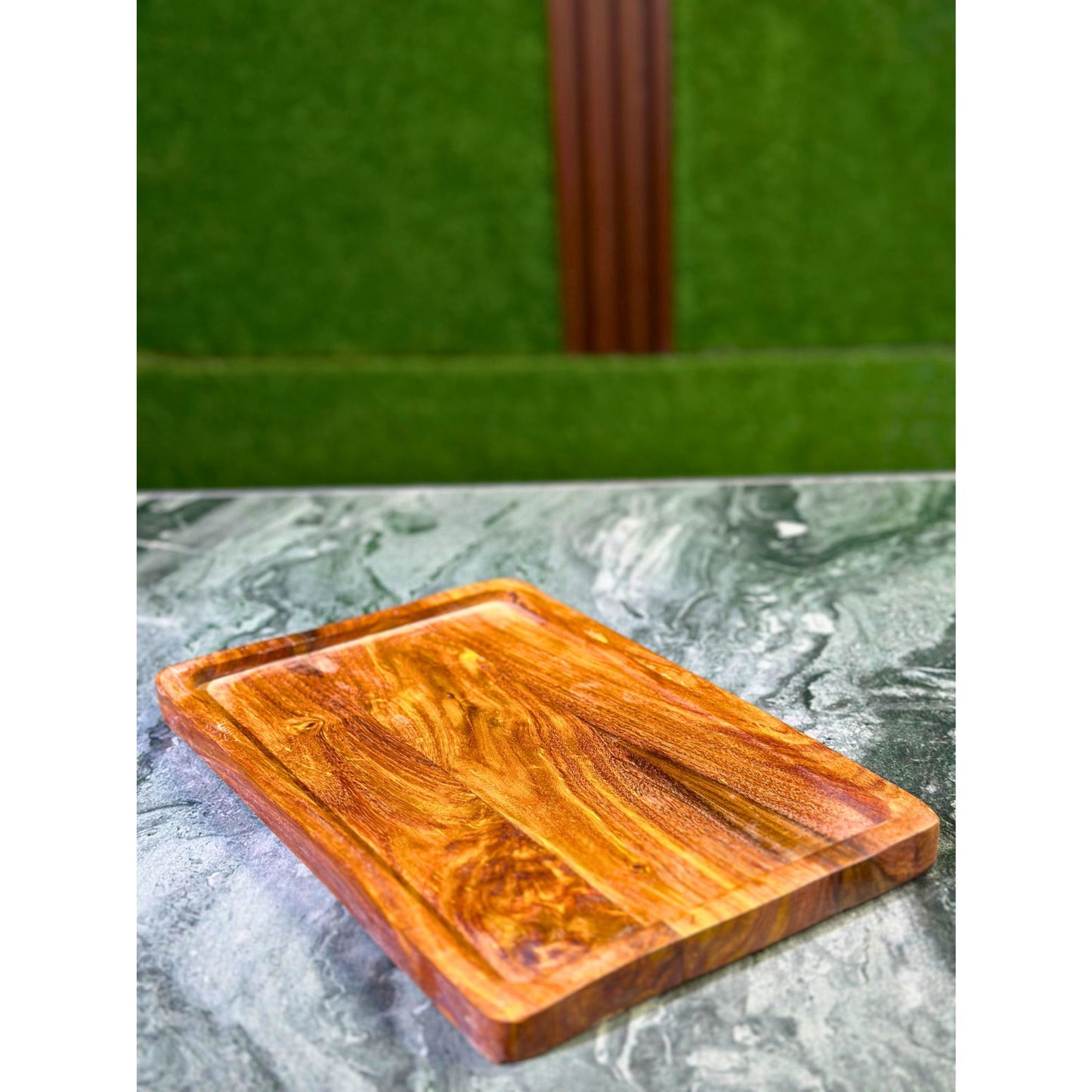 Simple Wooden Serving Tray – 8x12 Inch | Handcrafted Multipurpose Tray for Kitchen, Dining & Home Decor