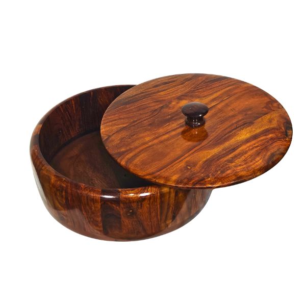 Wooden hotpot with Pure Sheesham Wood