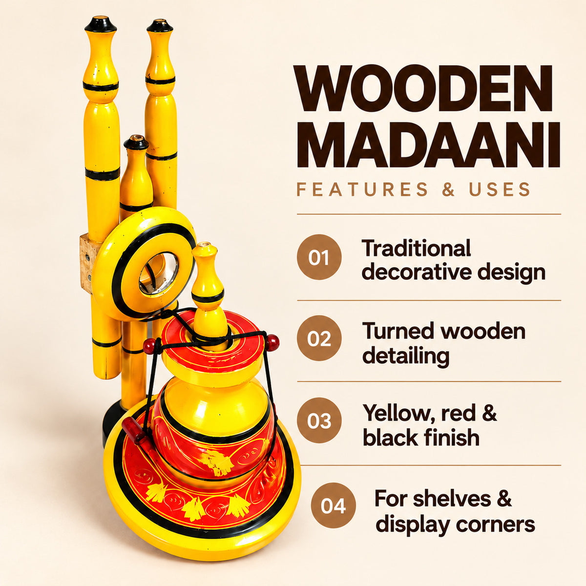 Wooden Madaani — four features and uses