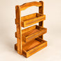 Wooden Spoon Stand | 3-Tier Chamach Rack | Utensil Organizer — renewed product photo