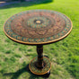 Lacquer Art Coffee Table Red Black 18 Inches