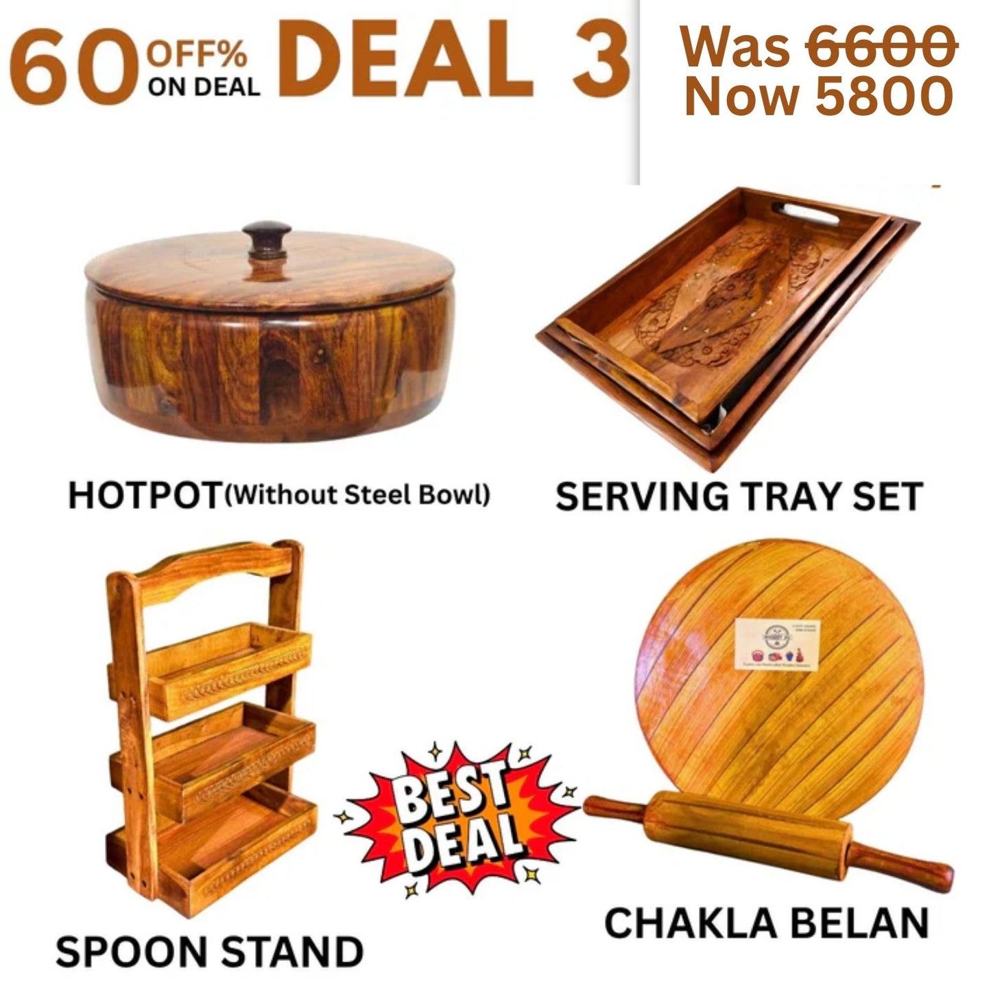 Premium Kitchen Deal Set, Pack of 4