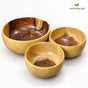 Sheesham Wood Nesting Bowl Set – Pack of 3 | Single-Piece Solid Wood, No Joint Construction