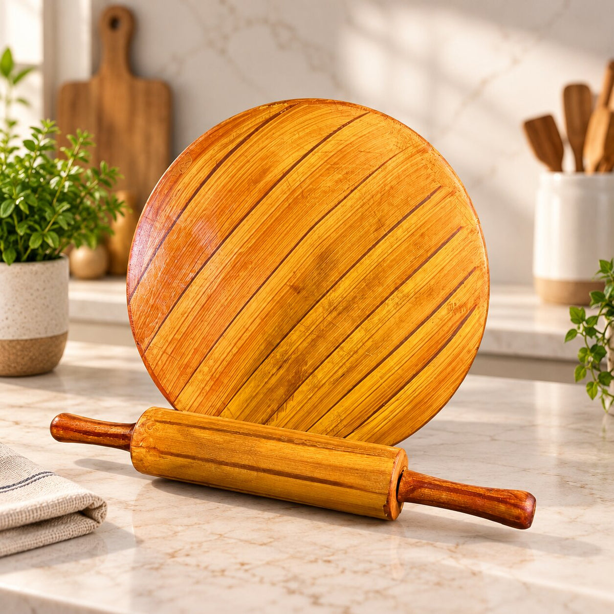Premium Sheesham Wood Kitchen Deal Set – 4 Items