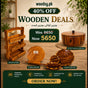 Woodsy Premium Kitchen Combo – Hotpot+ Tray Set + Tukri Plate Set + Chakla Belan | 40% OFF Deal