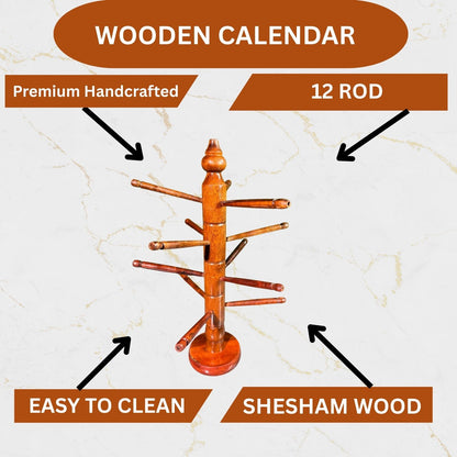 Premium Handcrafted Sheesham Wood Bangle Stand – 12 Rod Organizer