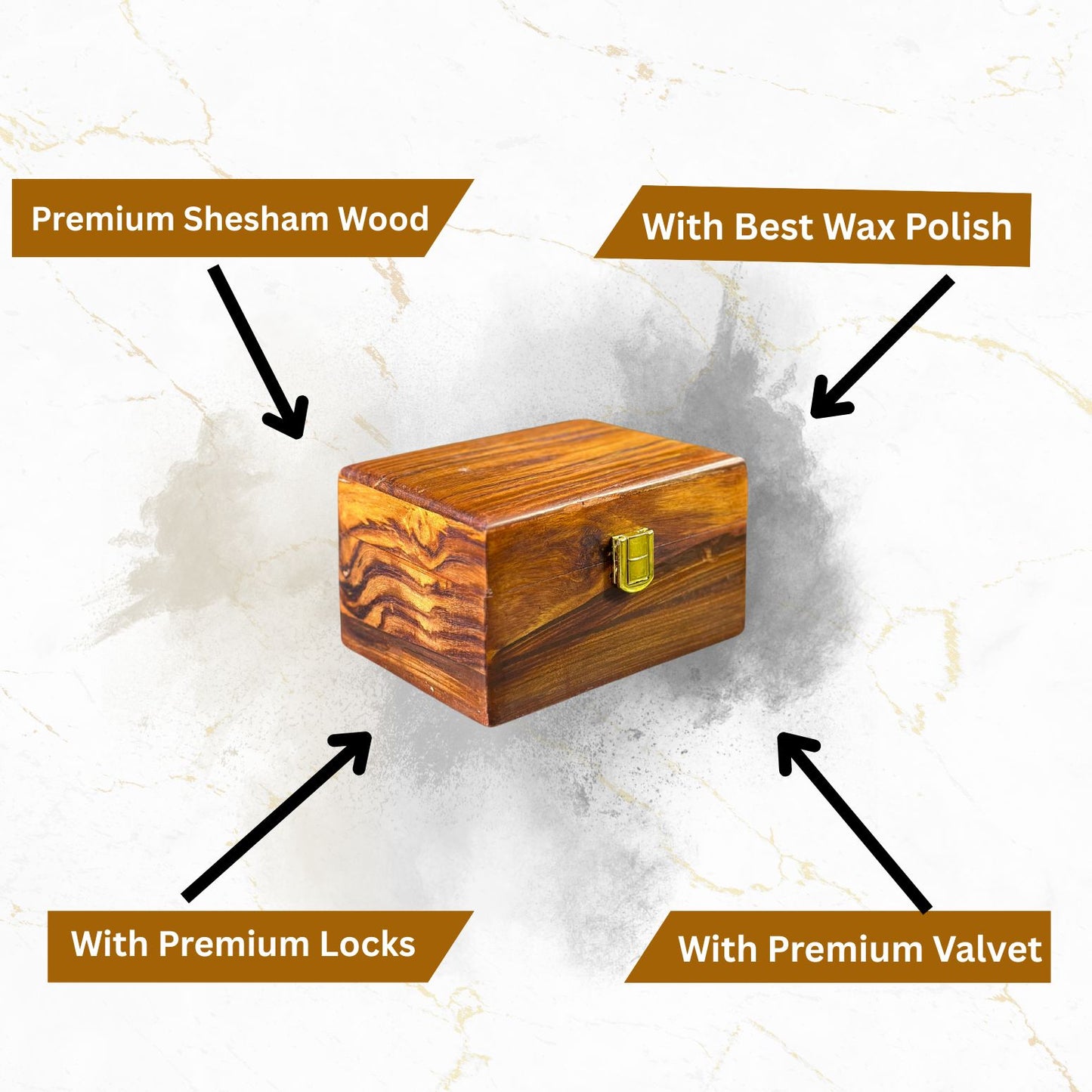 Handcrafted Sheesham Wood Watch Box – 2 Slot with Solid Lid