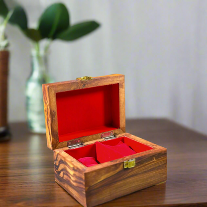 Handcrafted Sheesham Wood Watch Box – 2 Slot with Solid Lid