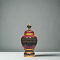 Black And Red Laquer Art jar