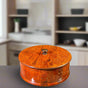 "Traditional Wooden Hotpot  (Without Steel Bowl )  – 12x8” Handcrafted with Premium Brass Inlay"