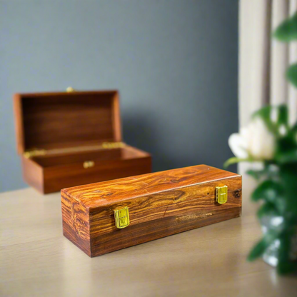 Luxury Wooden Watch Box – 5 Slot Organizer with Solid Wooden Lid
