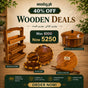 Woodsy Premium Kitchen Combo – Hotpot (Steel Bowl) + Spoon Stand + Plate Set + Chakla Belan | 40% OFF Deal