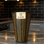 Handcrafted Wooden Dustbin – Yellow & Black Finish | Pure Sheesham Wood | 11” Height