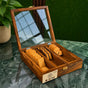 3 Portion Biscuit & Spice Box with Spoon & Non-Breakable Glass Lid