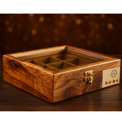 9 Portion with Spoon & Non-Breakable Glass Lid