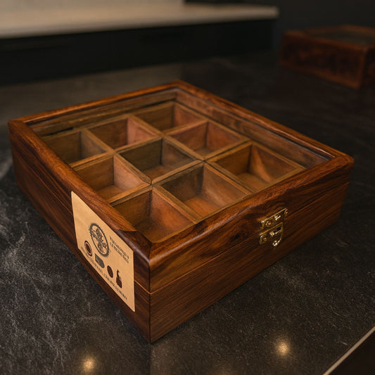 9 Portion with Spoon & Non-Breakable Glass Lid