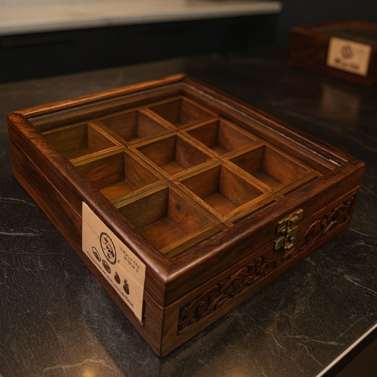 9 Portion with Spoon & Non-Breakable Glass Lid