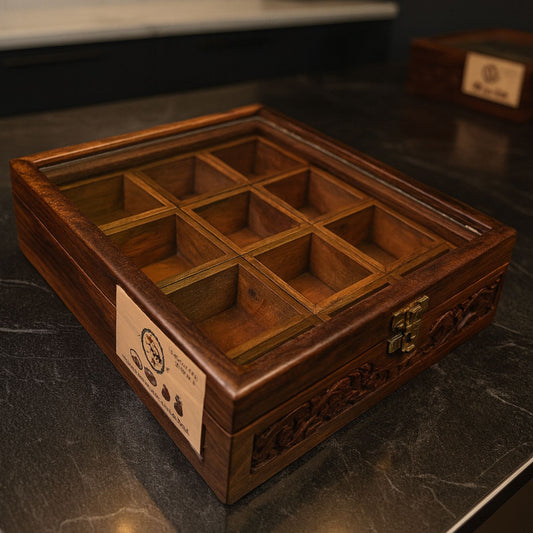 9 Portion with Spoon & Non-Breakable Glass Lid