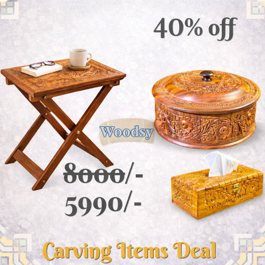 Traditional Handcarved Wooden Set – Limited Time Deal