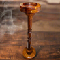 Wooden Ashtray With Stand (20" Height ) In Brass Work