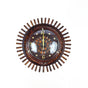 Wall Clock Wooden Dark Brown