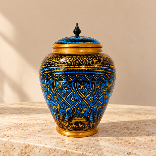 Blue Naqshi Art Candy Jar — product photograph